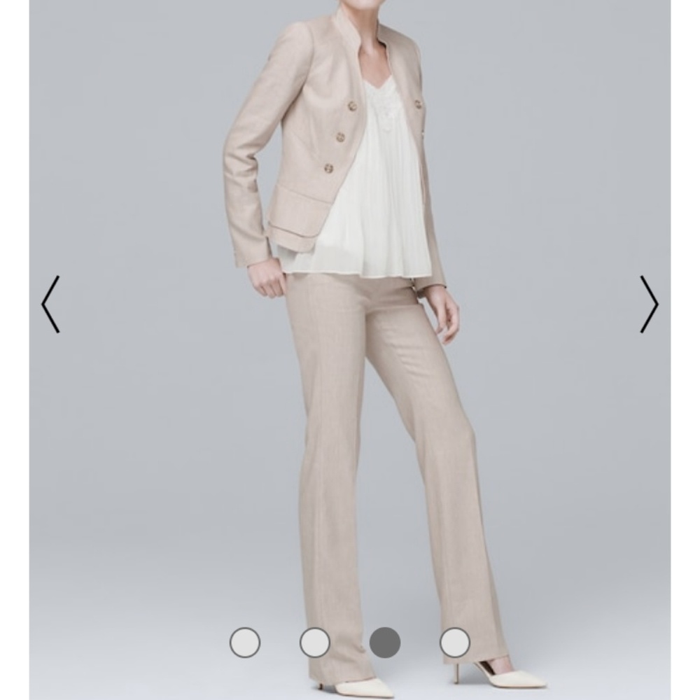White House Black Market Boot Cut Linen Pants